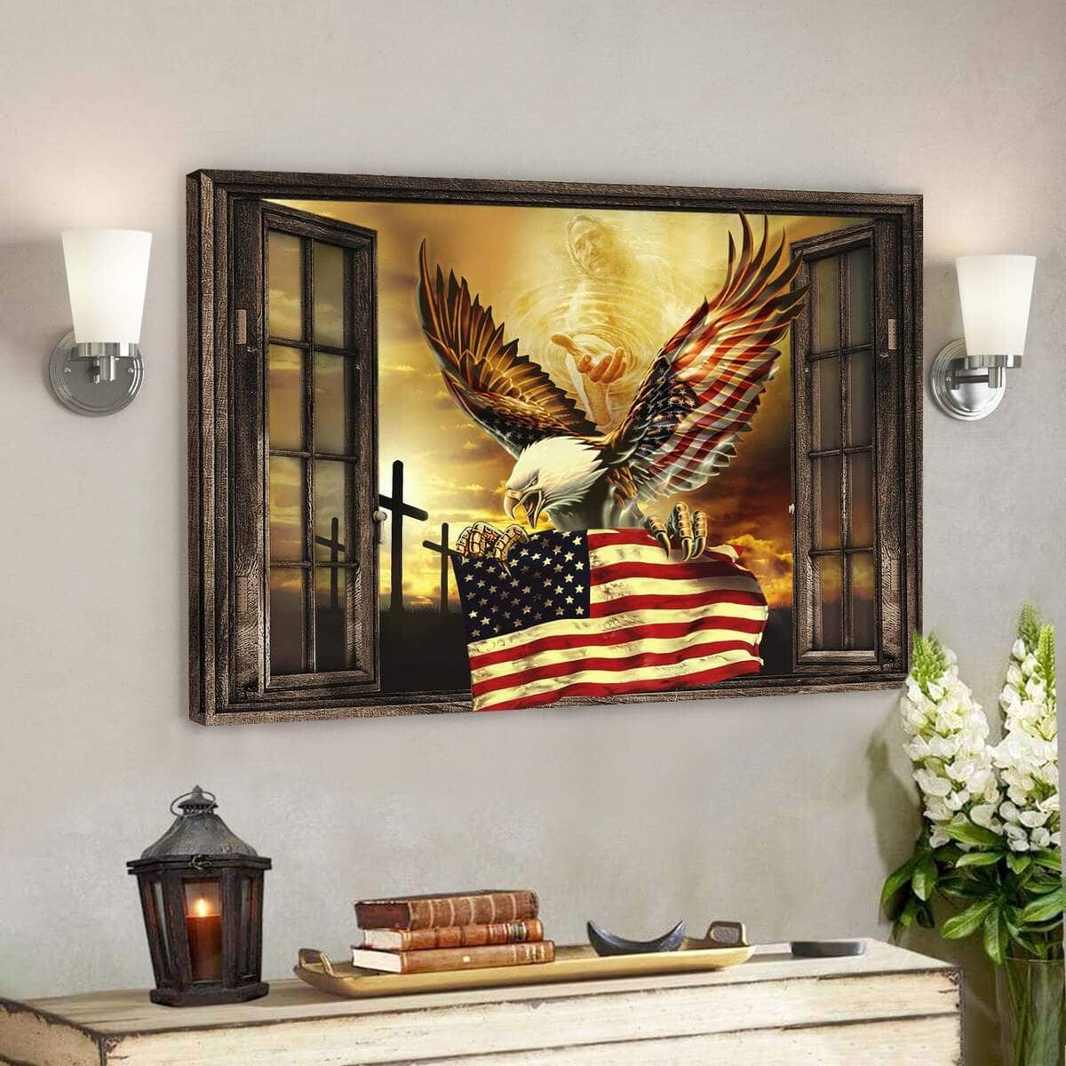 Landscape God Jesus Amazing Eagle Through The Windows Canvas Wall Art Landscape God Jesus Amazing Eagle Through The Windows Canvas Wall Art