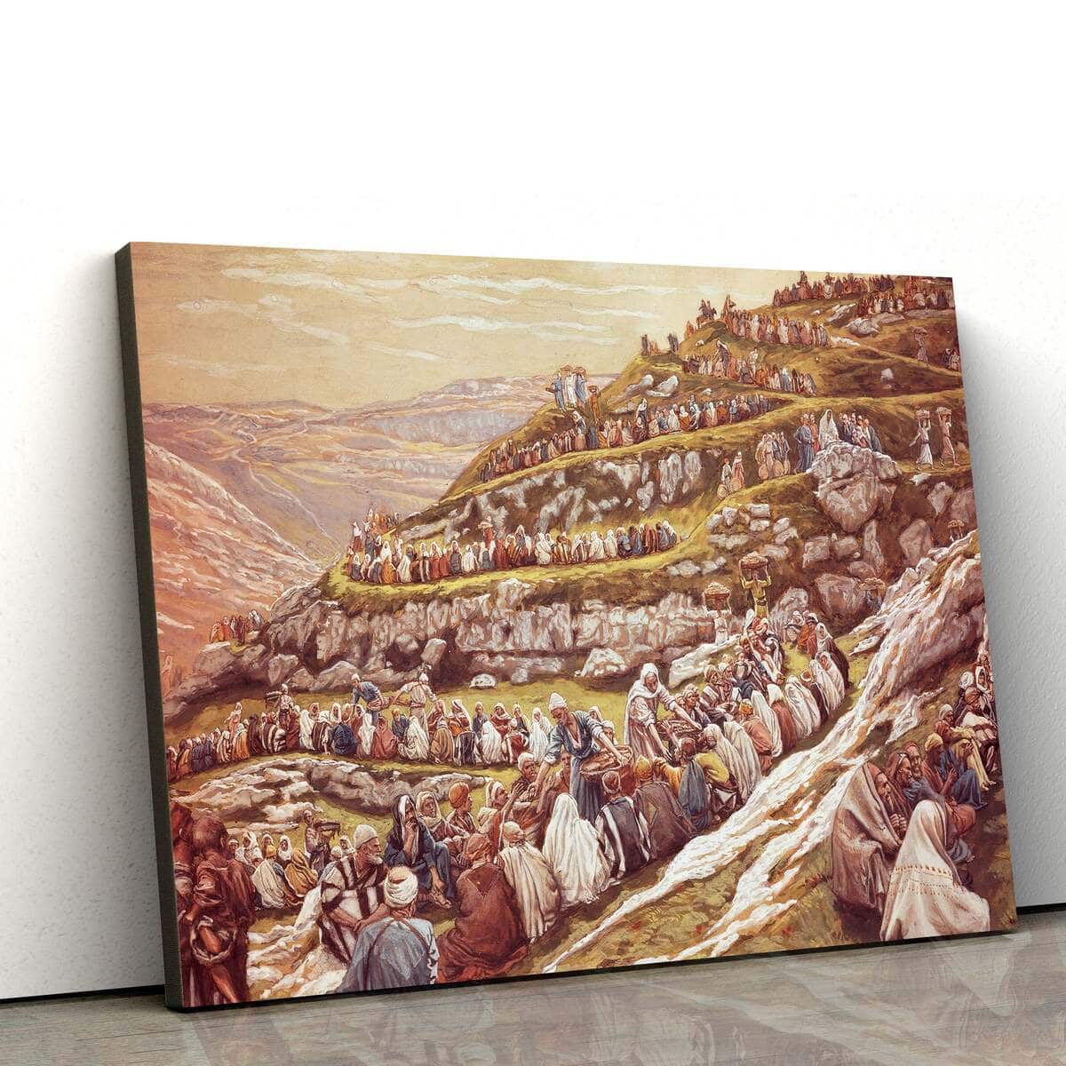 Jesus Feeds The Five Thousand Christian Canvas Wall Art Jesus Feeds The Five Thousand Christian Canvas Wall Art