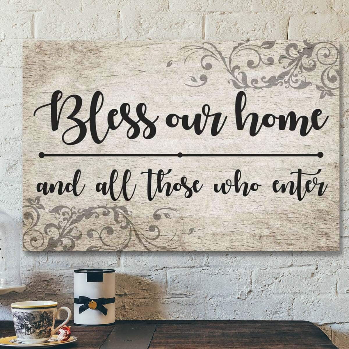 God Jesus Bless Our Home And All Those Who Enter Welcome Canvas Wall Art God Jesus Bless Our Home And All Those Who Enter Welcome Canvas Wall Art