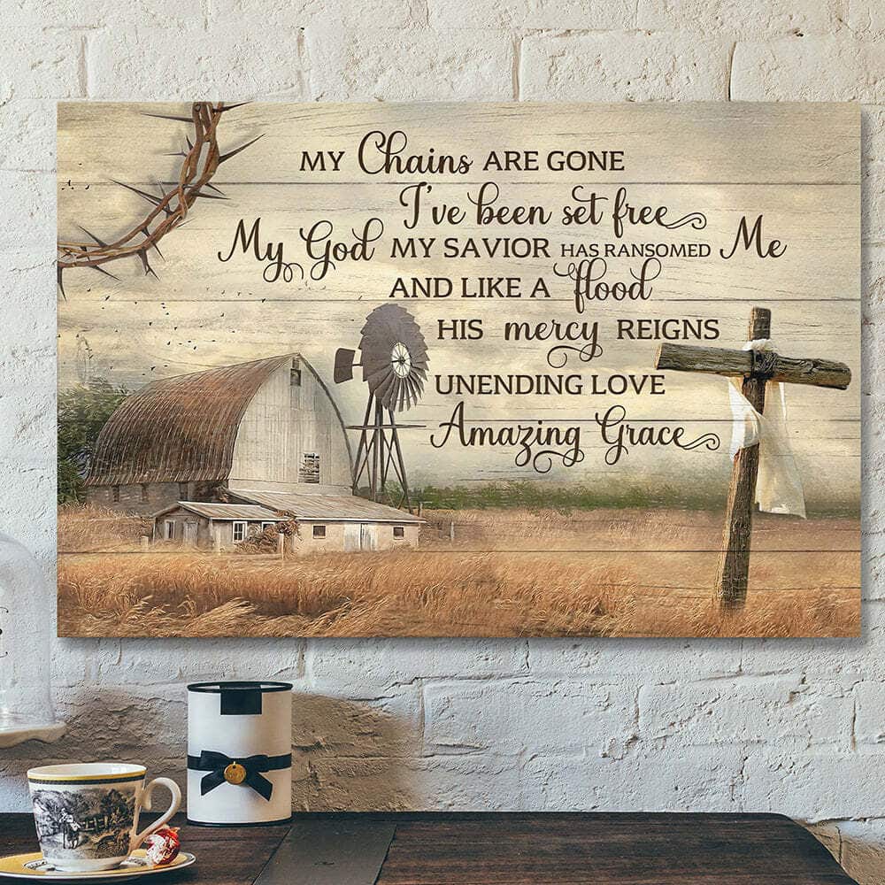 My Chains Are Gone I've Been Set Free Christian Canvas Wall Art My Chains Are Gone I've Been Set Free Christian Canvas Wall Art