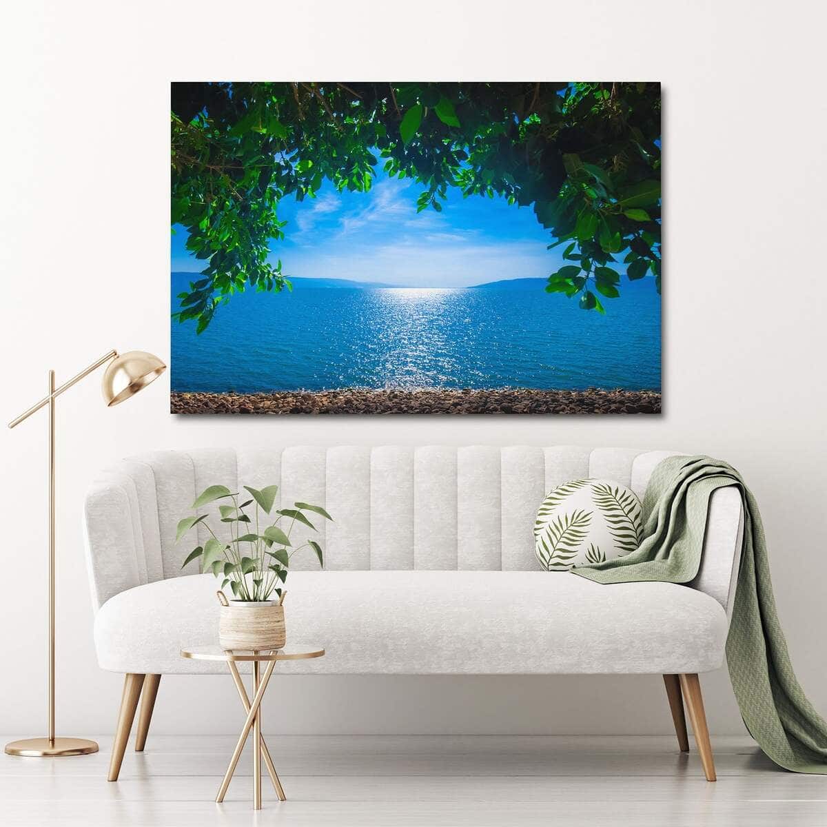 Morning By The Galilee Shore View Of The Sea Of Galilee From Jesus Village Of Capernaum Canvas Wall Art Morning By The Galilee Shore View Of The Sea Of Galilee From Jesus Village Of Capernaum Canvas Wall Art