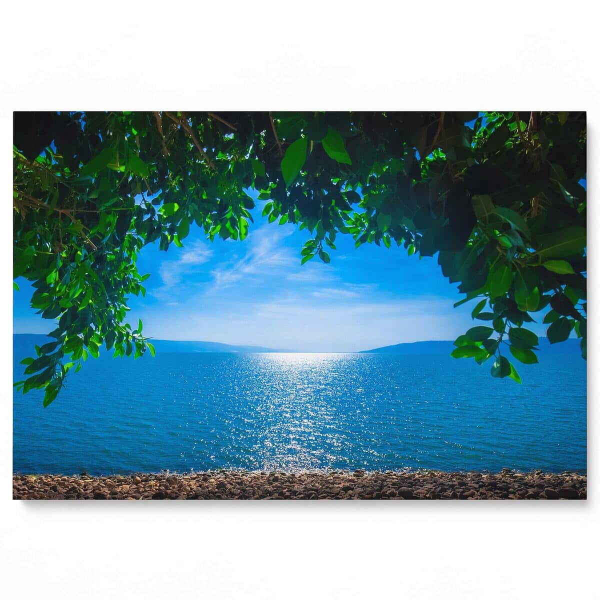 Morning By The Galilee Shore View Of The Sea Of Galilee From Jesus Village Of Capernaum Canvas Wall Art Morning By The Galilee Shore View Of The Sea Of Galilee From Jesus Village Of Capernaum Canvas Wall Art