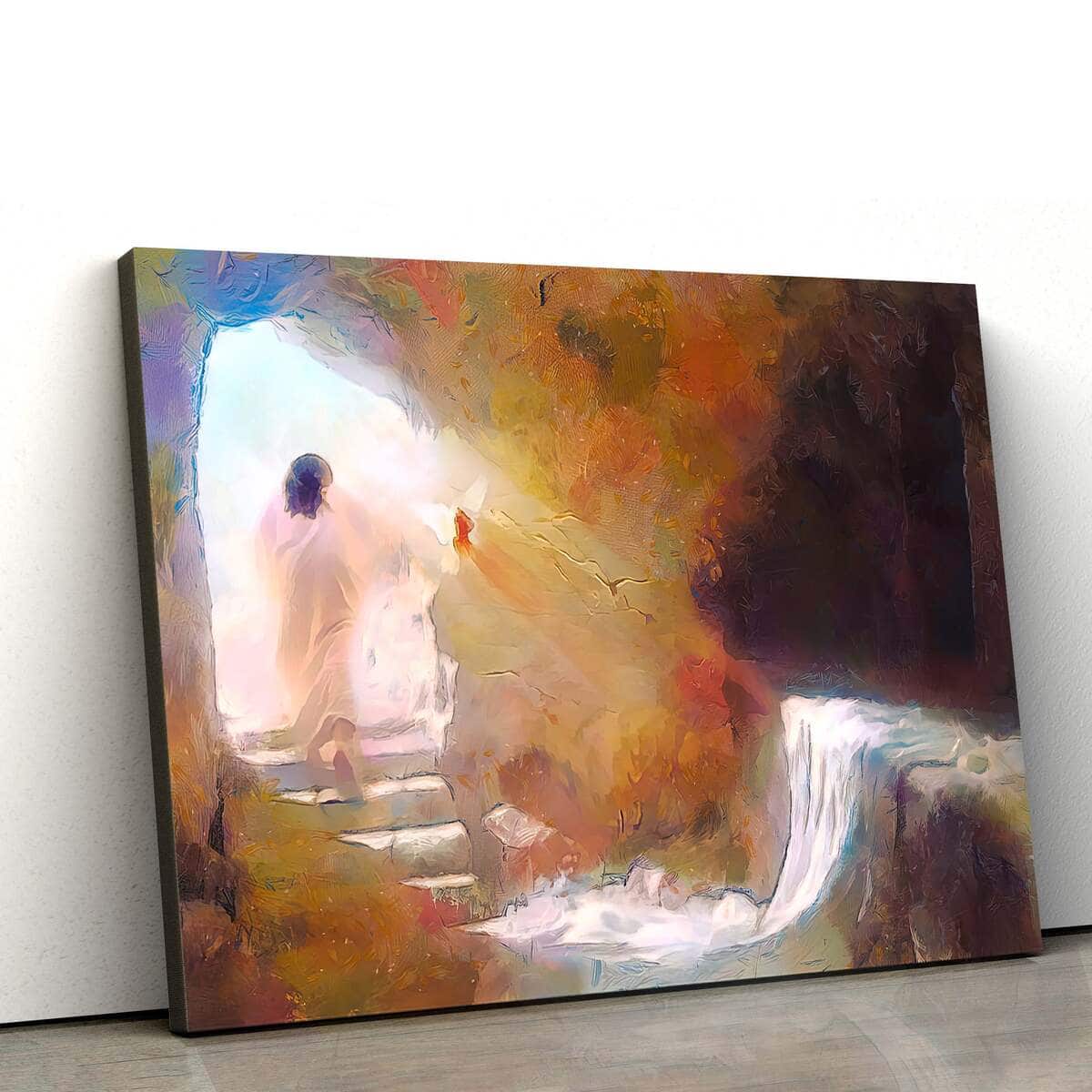 Jesus Resurrection The Empty Tomb Easter Christian Canvas Wall Art Jesus Resurrection The Empty Tomb Easter Christian Canvas Wall Art