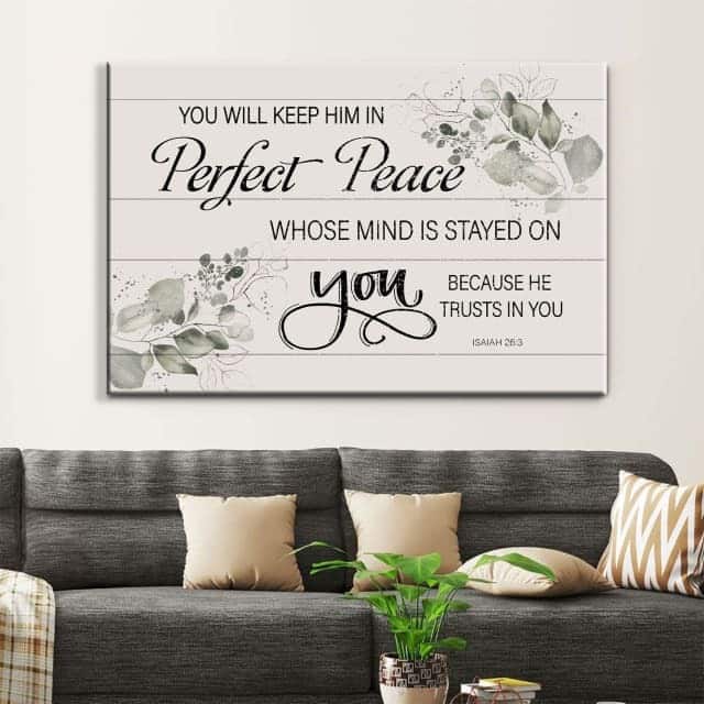 You Will Keep Him In Perfect Peace Isaiah 263 Nkjv Religious Bible Verse Canvas Wall Art You Will Keep Him In Perfect Peace Isaiah 263 Nkjv Religious Bible Verse Canvas Wall Art