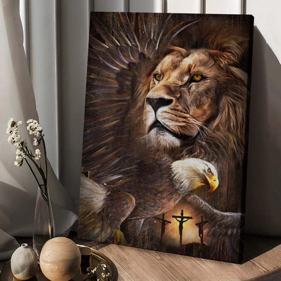 Lion Of Judah Eagle Drawing King Of Kings Jesus Cross Christian Religious Canvas Wall Art Lion Of Judah Eagle Drawing King Of Kings Jesus Cross Christian Religious Canvas Wall Art