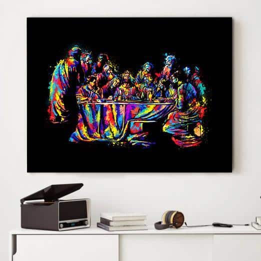The Last Supper Religious Christian Religious Colorful Canvas Wall Art The Last Supper Religious Christian Religious Colorful Canvas Wall Art