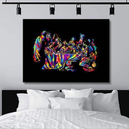 The Last Supper Religious Christian Religious Colorful Canvas Wall Art The Last Supper Religious Christian Religious Colorful Canvas Wall Art