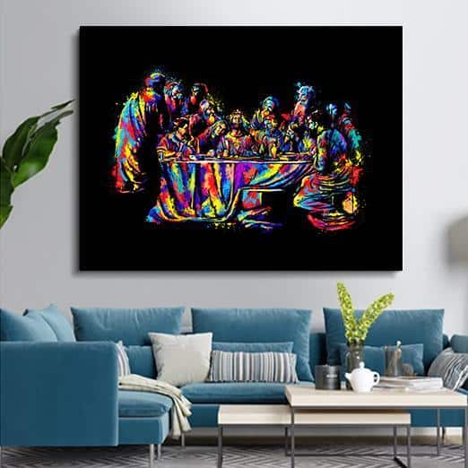 The Last Supper Religious Christian Religious Colorful Canvas Wall Art The Last Supper Religious Christian Religious Colorful Canvas Wall Art