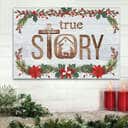 True Story Jesus Born In A Manger Christmas Painting On To Canvas Wall Art True Story Jesus Born In A Manger Christmas Painting On To Canvas Wall Art