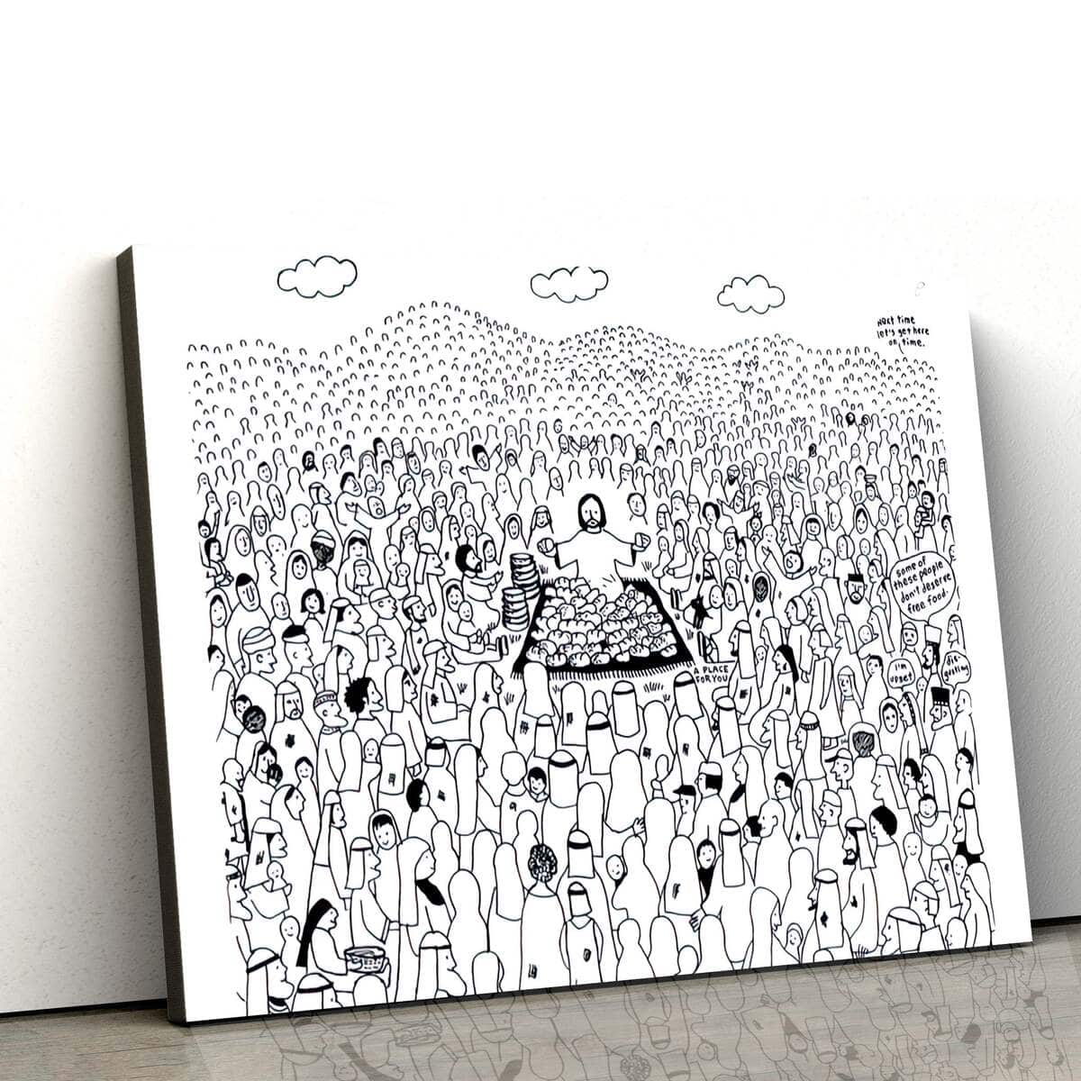 Feeding Of The 5000 Christian Religious Canvas Wall Art Feeding Of The 5000 Christian Religious Canvas Wall Art