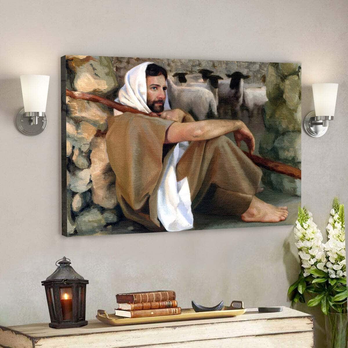 The Gate Jesus Christian Religious Canvas Wall Art