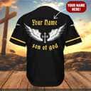 Customize Personalized Cross Angel Wings Child Of God Knight Baseball Jersey Customize Personalized Cross Angel Wings Child Of God Knight Baseball Jersey