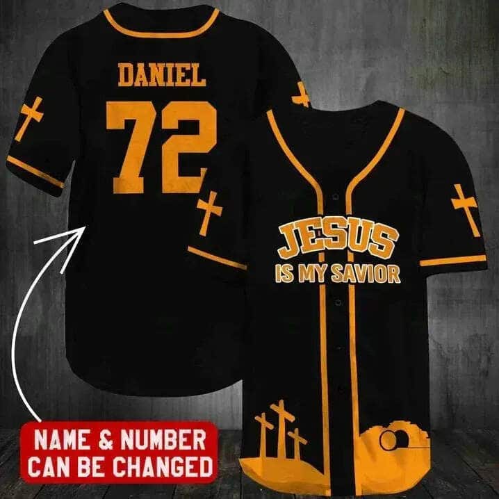 Customize Personalized Cross Jesus Is My Savior Baseball Jersey Customize Personalized Cross Jesus Is My Savior Baseball Jersey