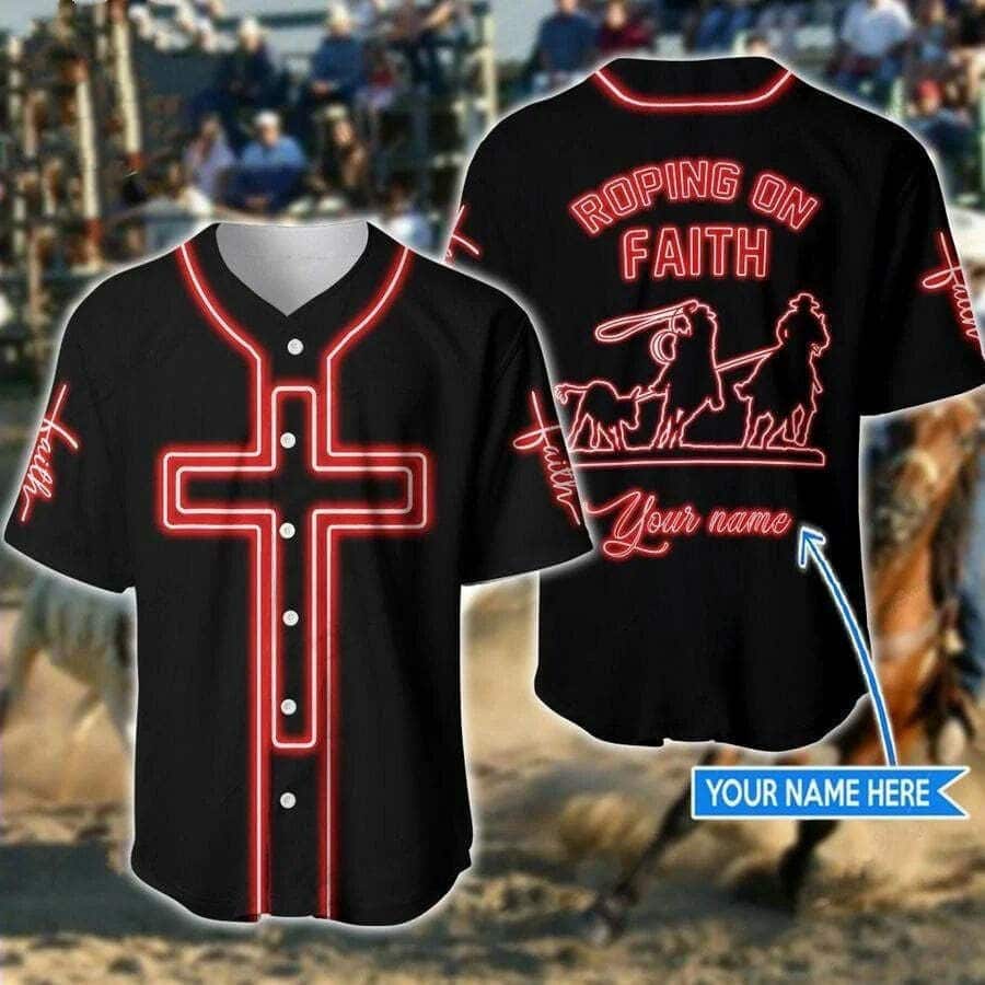 Customize Personalized Cross Roping On Faith Retro Baseball Jersey Customize Personalized Cross Roping On Faith Retro Baseball Jersey