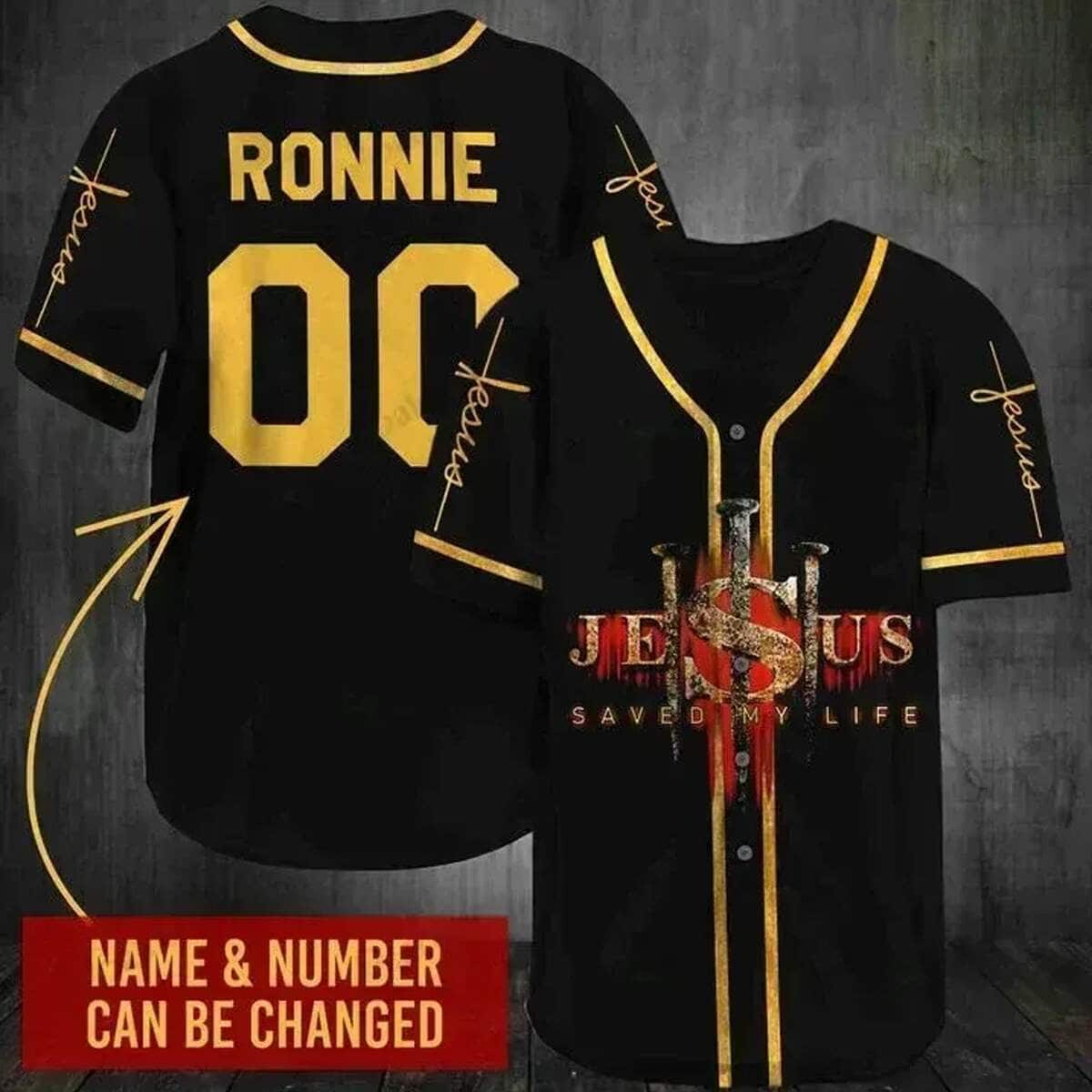 Customize Personalized Cross Saved My Life Religious Christian Baseball Jersey Customize Personalized Cross Saved My Life Religious Christian Baseball Jersey