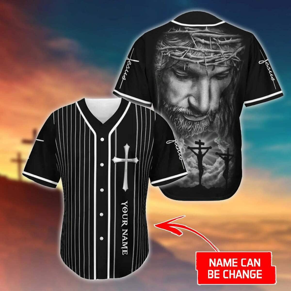 Customize Personalized Cross Christ The Savior Baseball Jersey