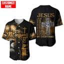 Cross Lion My God My King My Everything Customize Personalized Baseball Jersey