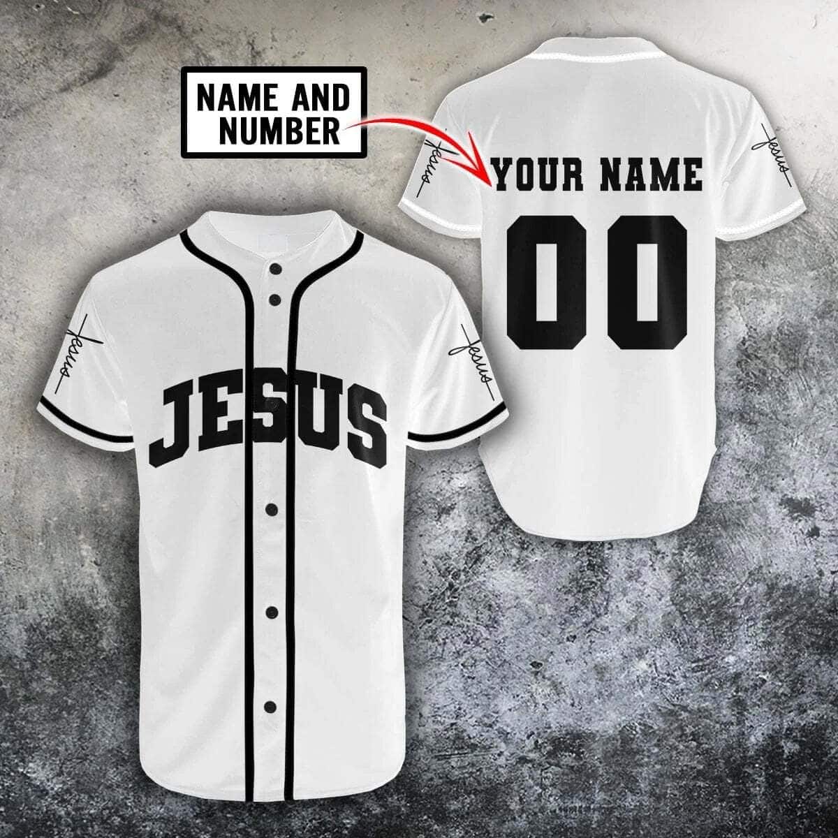 Customize Personalized Jesus Christian Faith Religious Baseball Jersey