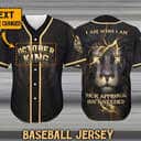 Lion I Am Who I Am Customize Personalized October King Baseball Jersey