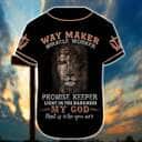 Lion My God Customize Personalized Bible Verse Waymaker Miracle Worker Baseball Jersey