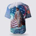 Christian Jesus US Flag One Nation Under God Religious Faith Baseball Jersey Christian Jesus US Flag One Nation Under God Religious Faith Baseball Jersey