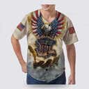Bible Jesus Eagle American US Flag One Nation Under God 4th Of July Baseball Jersey