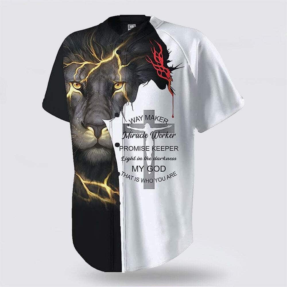 Jesus Christian Inspiring Bible Verses Way Maker Miracle Worker Religious Baseball Jersey Jesus Christian Inspiring Bible Verses Way Maker Miracle Worker Religious Baseball Jersey