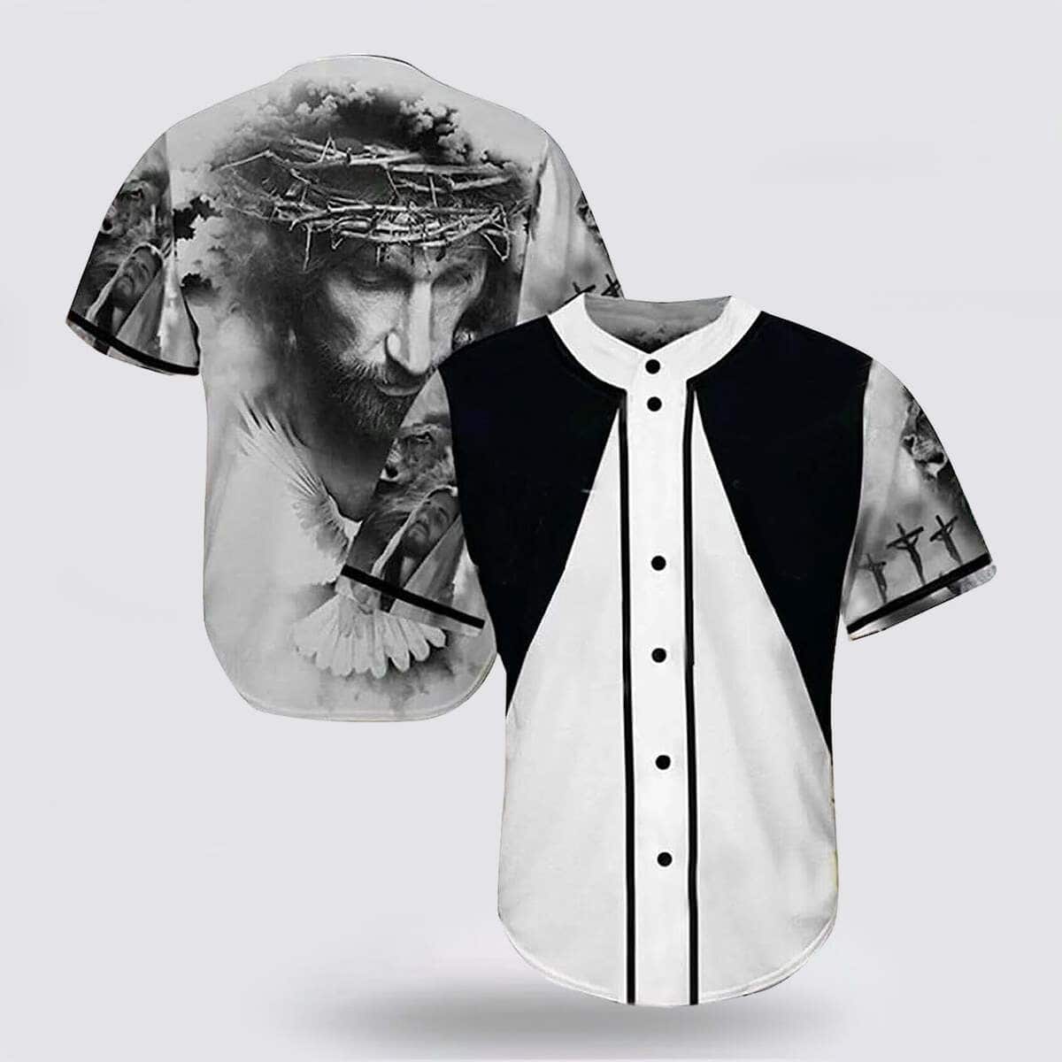 Cross Dove Jesus Baseball Jersey For Christian Cross Dove Jesus Baseball Jersey For Christian