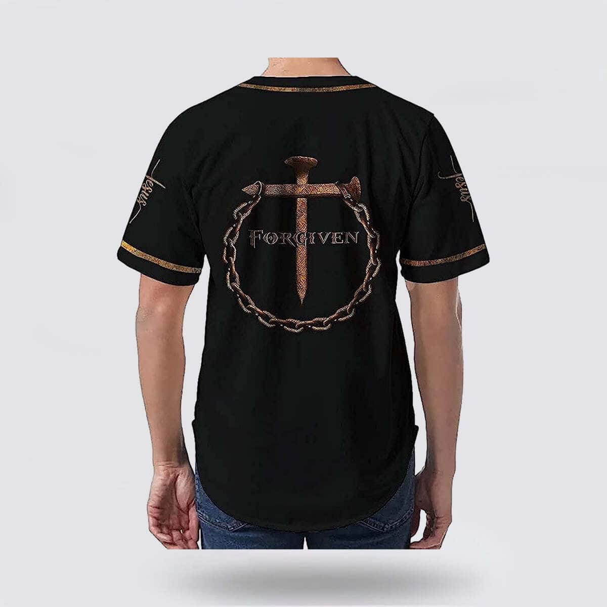 Christian Jesus Forgiven Jesus Faith Religious Baseball Jersey Christian Jesus Forgiven Jesus Faith Religious Baseball Jersey