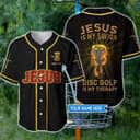 Customize Personalized Cross Flame Jesus Disc Golf Is My Therapy Baseball Jersey