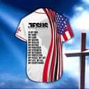 Customize Personalized Cross Flag Jesus Is My Everything Baseball Jersey