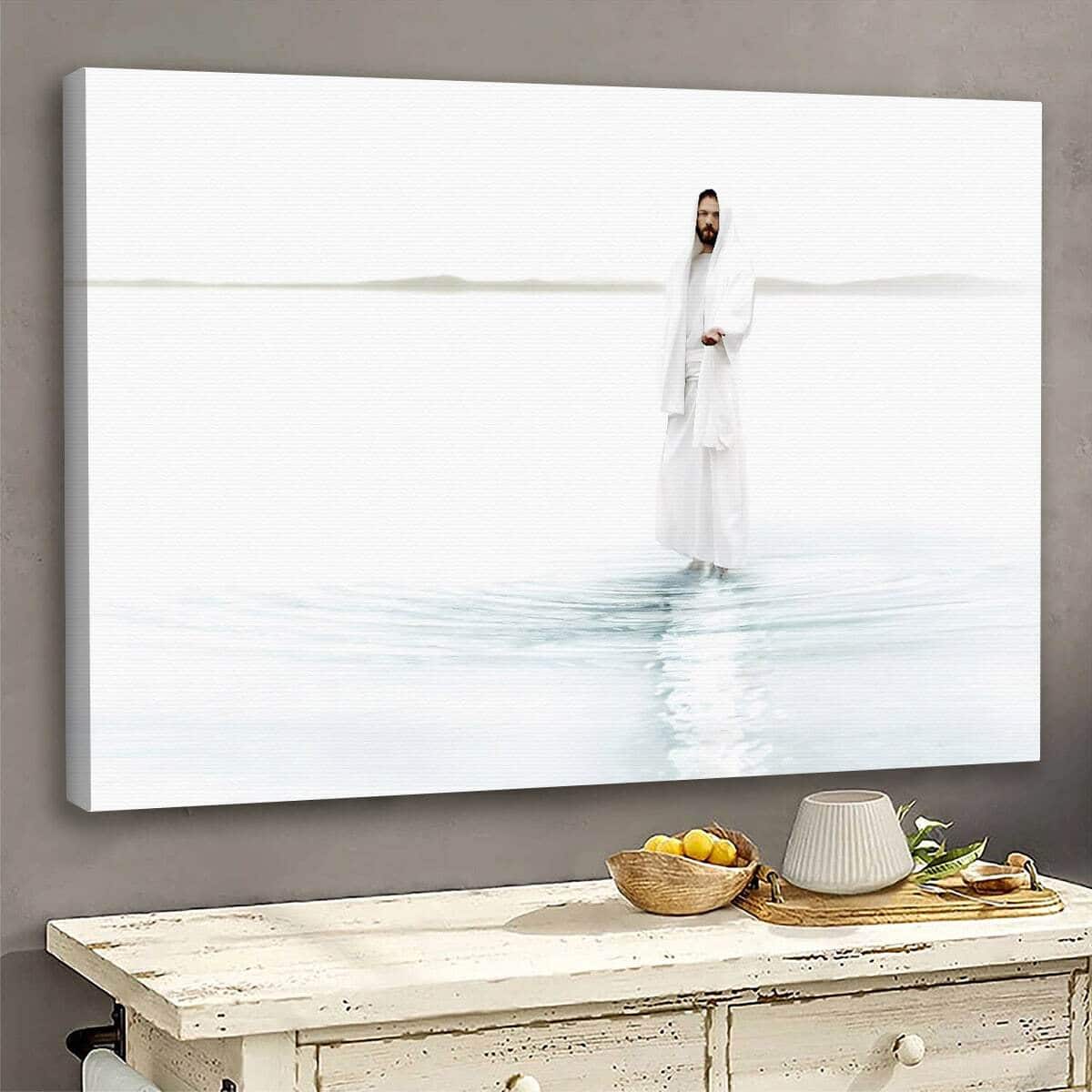 Jesus Walks On Water Christian Faith Religious Canvas Wall Art Jesus Walks On Water Christian Faith Religious Canvas Wall Art