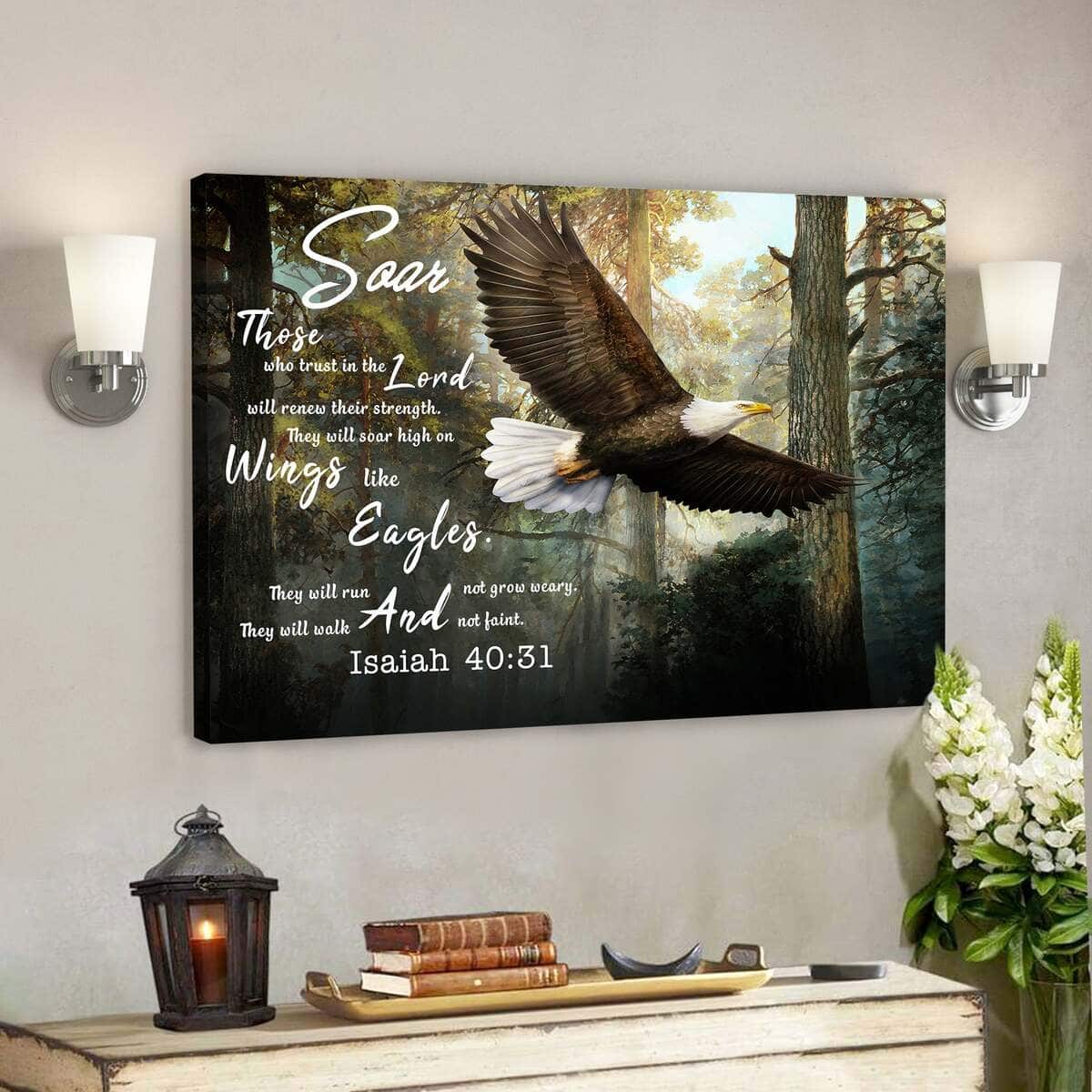 Soar On Wings Like Eagles Isaiah 40:31 Bible Verse Scripture Christian Canvas Wall Art