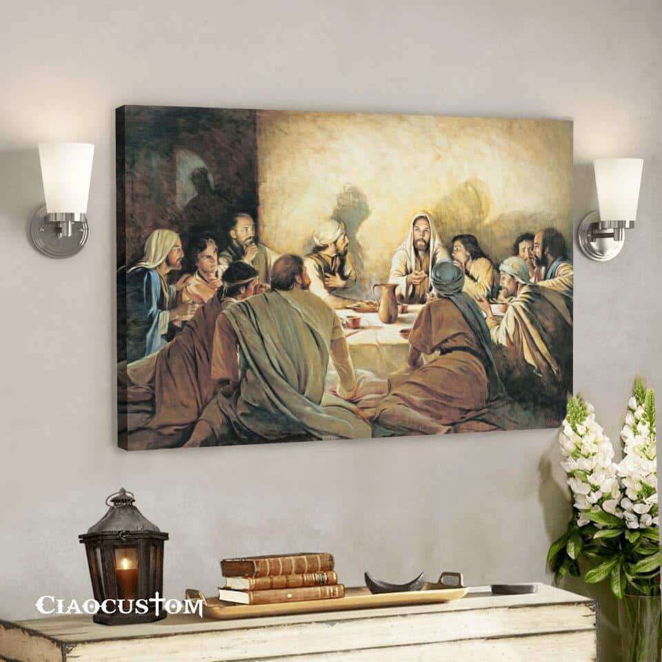 Christian Religious The Last Supper Canvas Wall Art For Christian