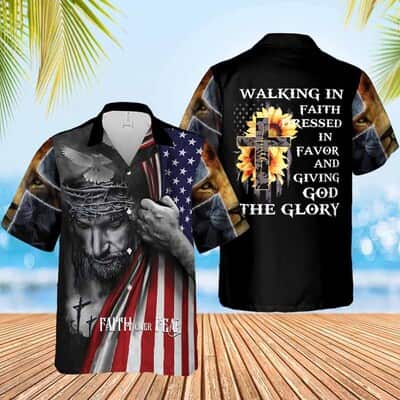 Walking In Faith Jesus Christian Giving God The Glory Faith Over Fear Hawaiian Shirt Walking In Faith Jesus Christian Giving God The Glory Faith Over Fear Hawaiian Shirt