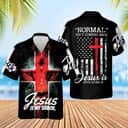 Normal Isn't Coming Back Jesus Is Christian Lion Bible Verse US Flag Hawaiian Shirt Normal Isn't Coming Back Jesus Is Christian Lion Bible Verse US Flag Hawaiian Shirt