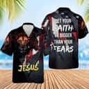 Jesus Lion Let's Your Faith Be Bigger Than Your Fears Christian Hawaiian Shirt Jesus Lion Let's Your Faith Be Bigger Than Your Fears Christian Hawaiian Shirt