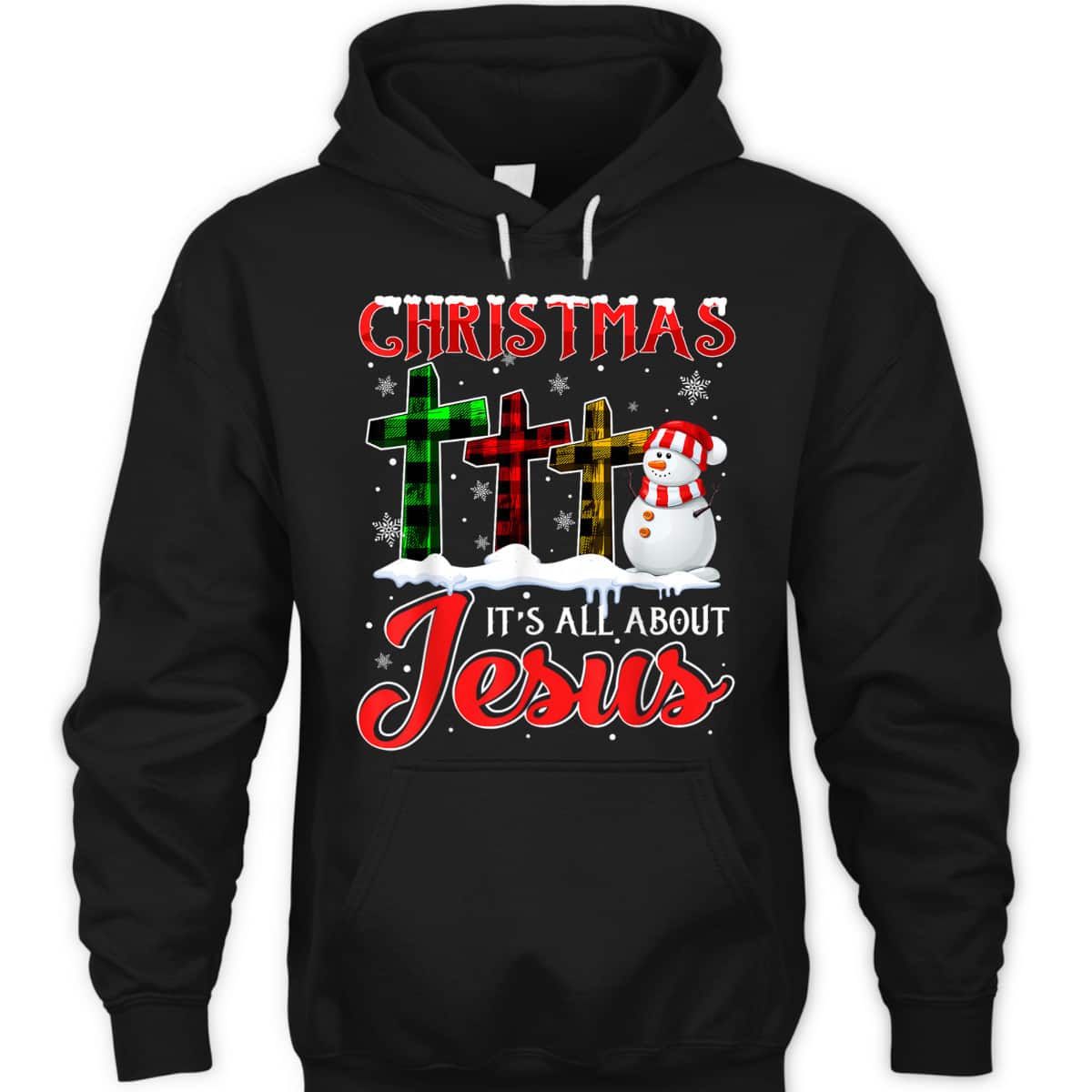 Christmas It's All About Jesus Xmas Snowman Cross Christian T-Shirt Christmas It's All About Jesus Xmas Snowman Cross Christian T-Shirt