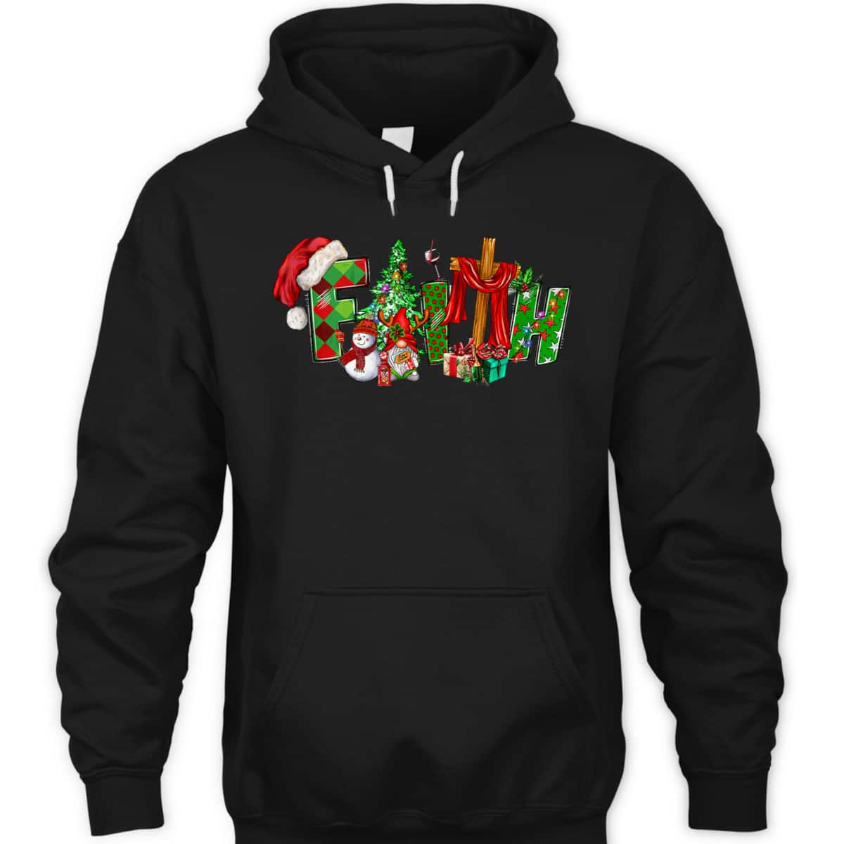 Christmas Faith With Cross X-Mas Pajama Christian Jesus T-Shirt Christmas Faith With Cross X-Mas Pajama Christian Jesus T-Shirt