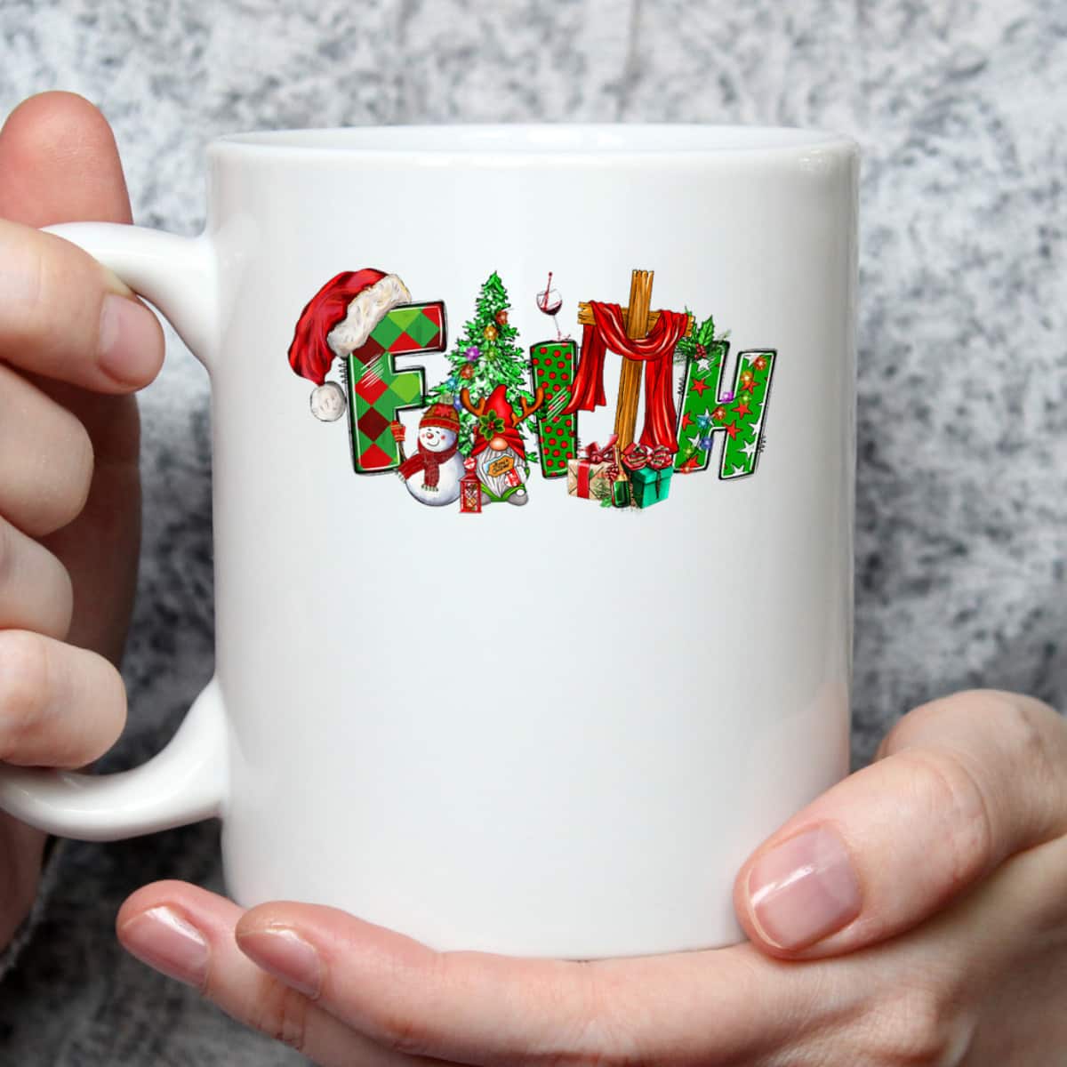 Christmas Faith With Cross X-Mas Pajama Christian Jesus T-Shirt