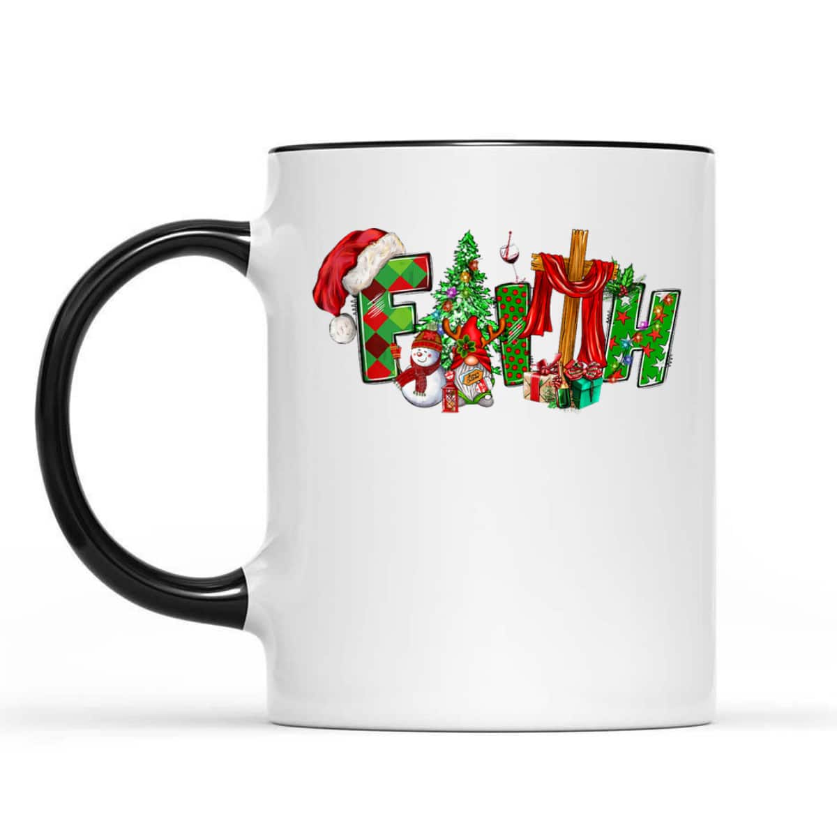 Christmas Faith With Cross X-Mas Pajama Christian Jesus T-Shirt Christmas Faith With Cross X-Mas Pajama Christian Jesus T-Shirt