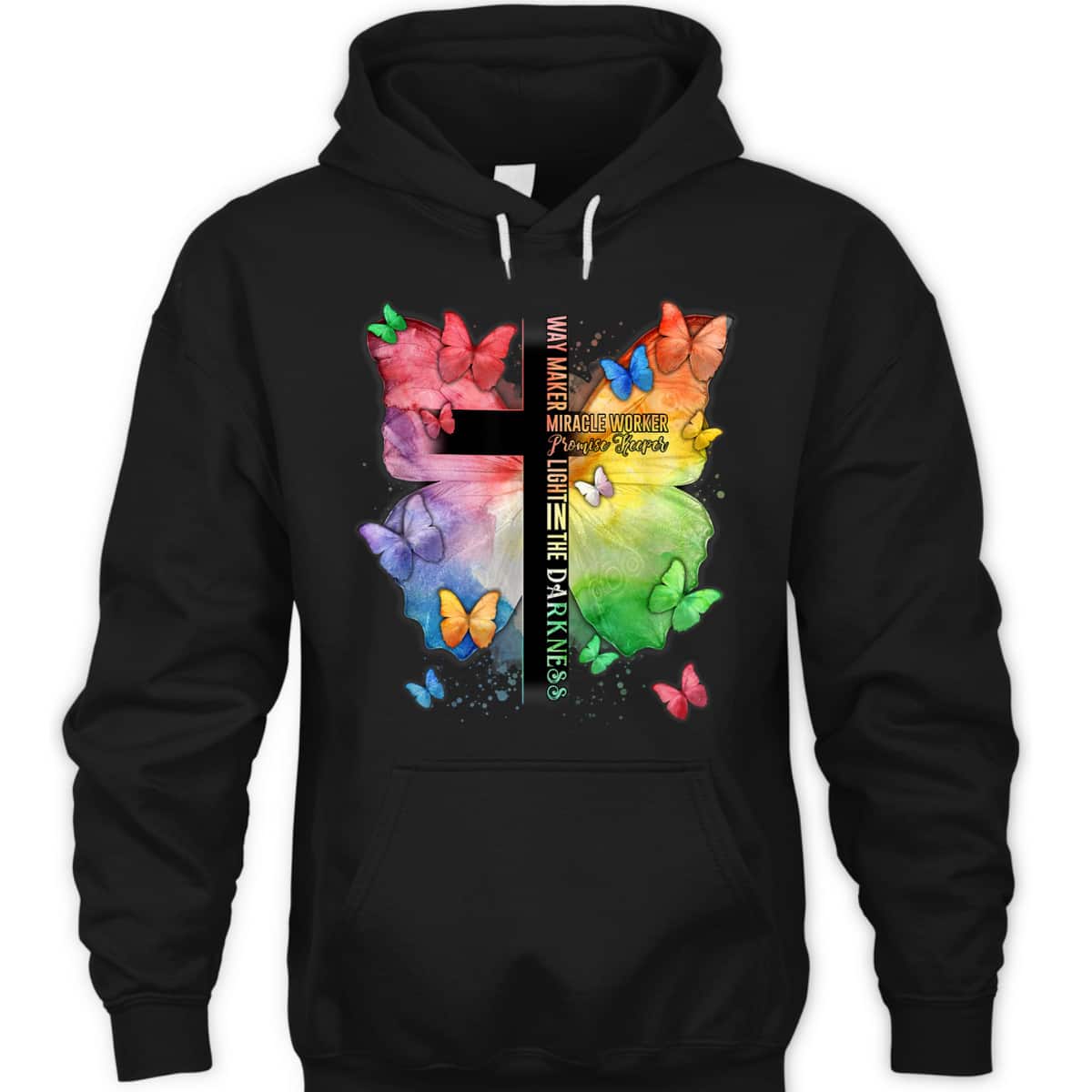 Waymaker Promise Keeper Miracle Worker Christian Bible Verse Butterflies T-Shirt