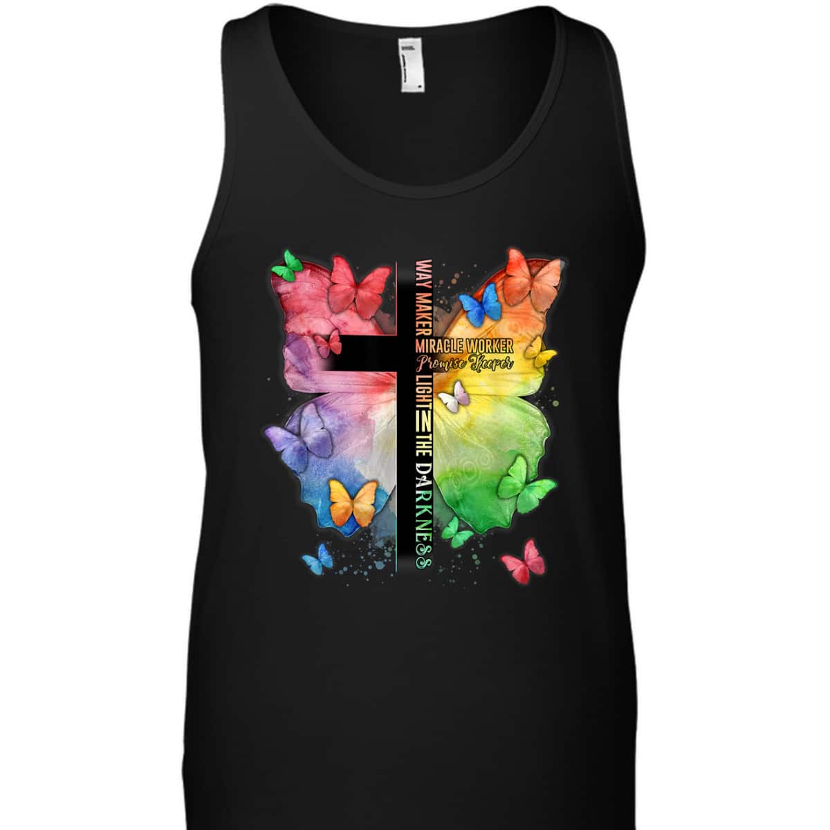 Waymaker Promise Keeper Miracle Worker Christian Bible Verse Butterflies T-Shirt