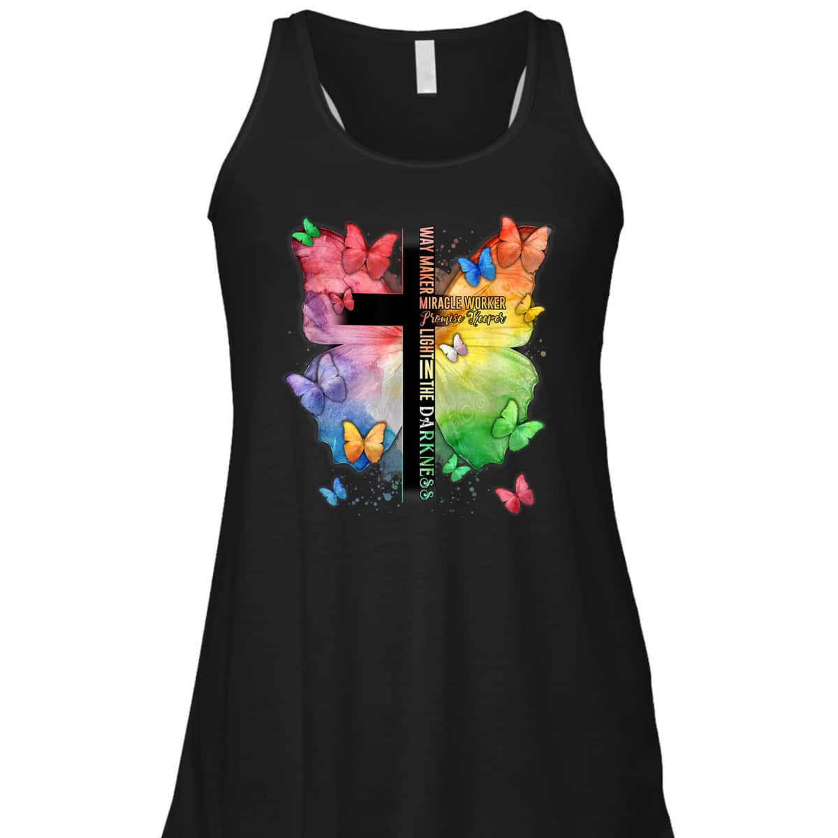 Waymaker Promise Keeper Miracle Worker Christian Bible Verse Butterflies T-Shirt