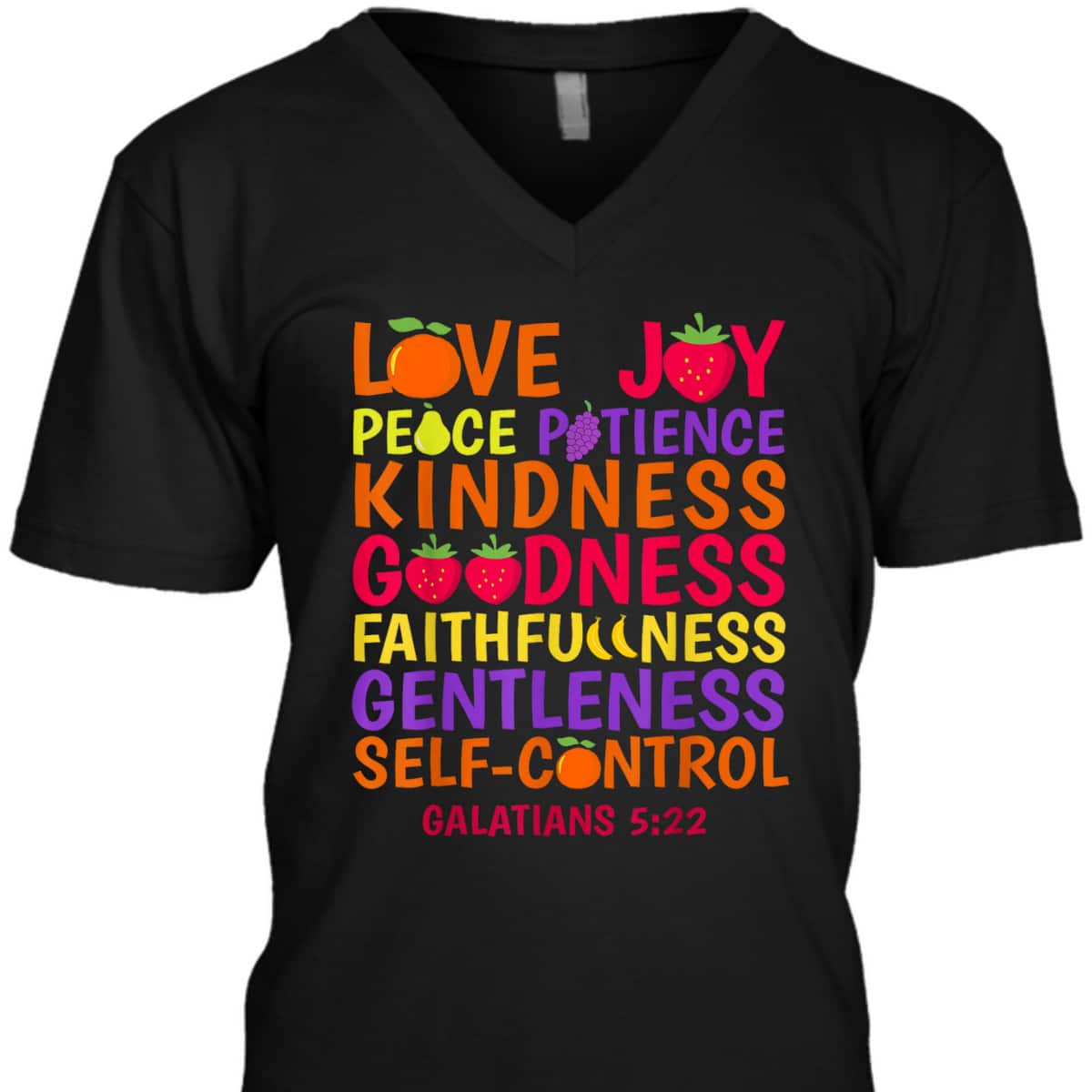 Fruit Of The Spirit Galatians 522 Bible Verse Christian T-Shirt Fruit Of The Spirit Galatians 522 Bible Verse Christian T-Shirt