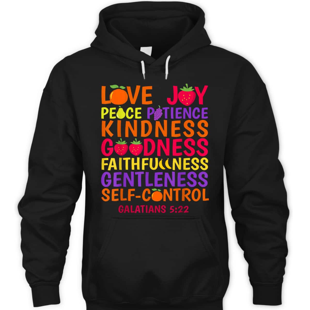 Fruit Of The Spirit Galatians 522 Bible Verse Christian T-Shirt