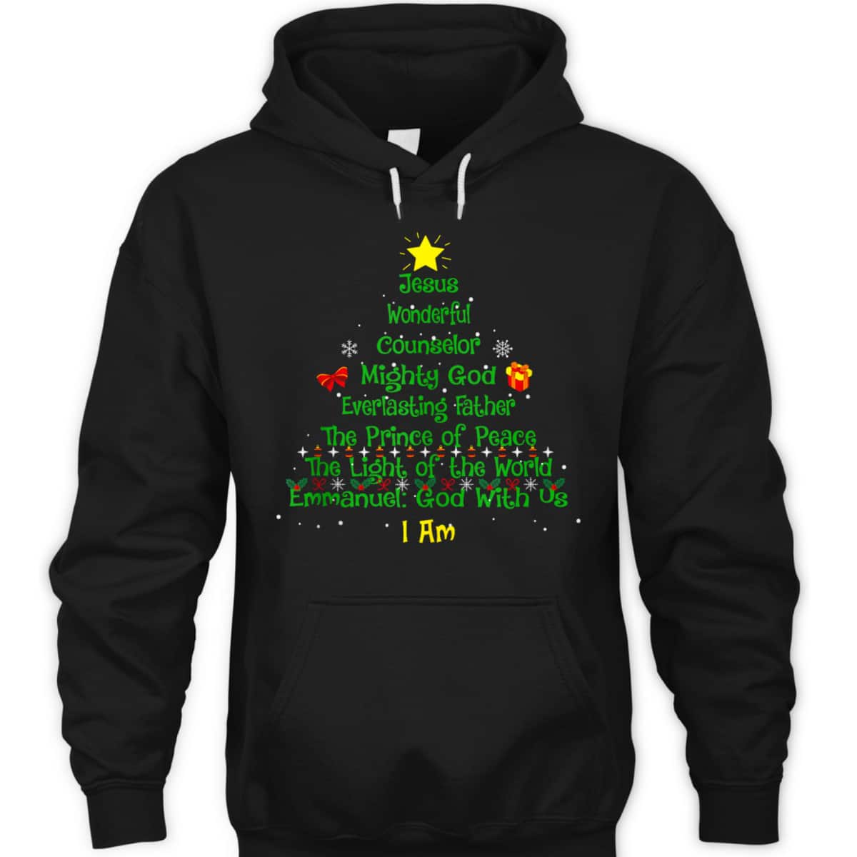 Christian Christmas Lover Bible Names Of Jesus Tree Xmas T-Shirt Christian Christmas Lover Bible Names Of Jesus Tree Xmas T-Shirt