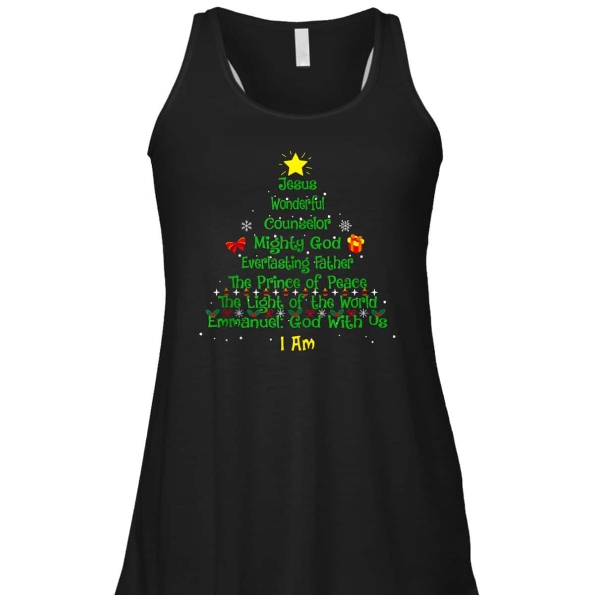 Christian Christmas Lover Bible Names Of Jesus Tree Xmas T-Shirt Christian Christmas Lover Bible Names Of Jesus Tree Xmas T-Shirt