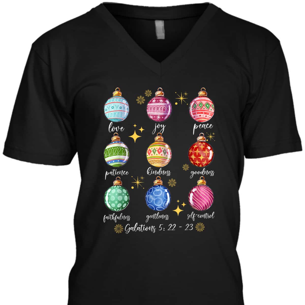 Christmas Decoration Balls And Christian Bible Verse T-Shirt Christmas Decoration Balls And Christian Bible Verse T-Shirt