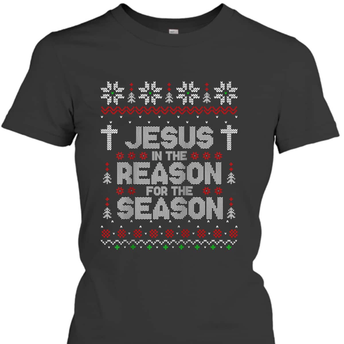 Christian Jesus The Reason Xmas Holiday Season Christmas Religious T-Shirt Christian Jesus The Reason Xmas Holiday Season Christmas Religious T-Shirt